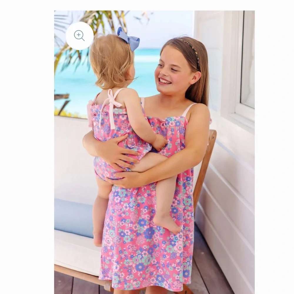 Beaufort Bonnet Company Rosey Bubble Romper Mt Paran Mini Floral Girls 6-12 TBBC